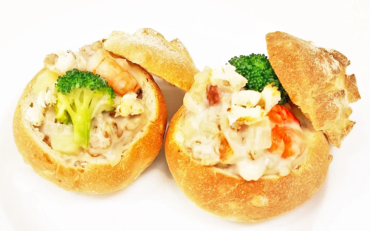 紫もち麦のパンシチュー